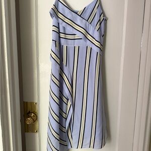 Banana Republic Asymmetrical Dress in Blue and Yellow Stripes